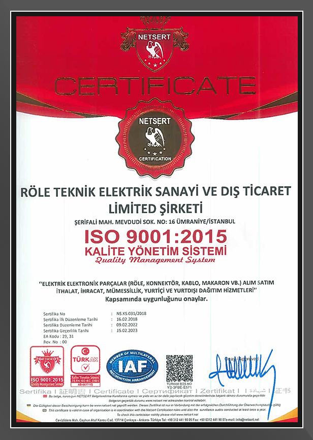 iso 9001 kalite yönetim sistemi